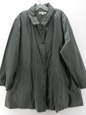 Travel Smith Jacket 3X Plus Rain Coat Swing Button Front Outdoor